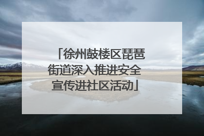 徐州鼓楼区琵琶街道深入推进安全宣传进社区活动