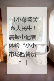 小菜场关系大民生！晨报小记者体验“小小市场监管员”