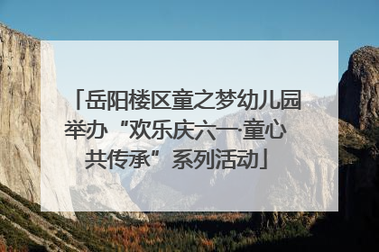 岳阳楼区童之梦幼儿园举办“欢乐庆六一·童心共传承”系列活动