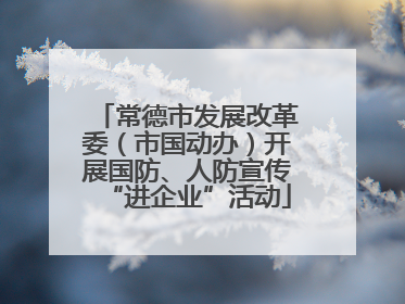常德市发展改革委（市国动办）开展国防、人防宣传“进企业”活动