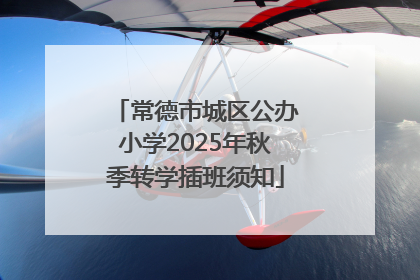 常德市城区公办小学2025年秋季转学插班须知