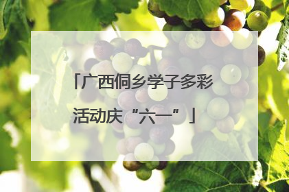 广西侗乡学子多彩活动庆“六一”