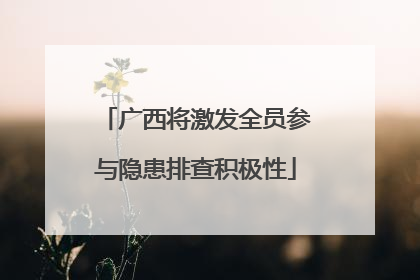 广西将激发全员参与隐患排查积极性