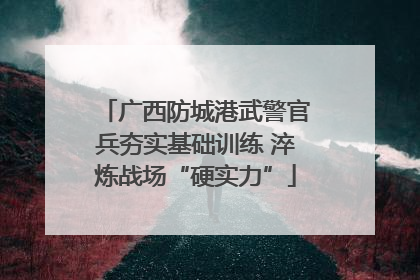 广西防城港武警官兵夯实基础训练 淬炼战场“硬实力”