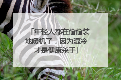 年轻人都在偷偷装地暖机了，因为湿冷才是健康杀手