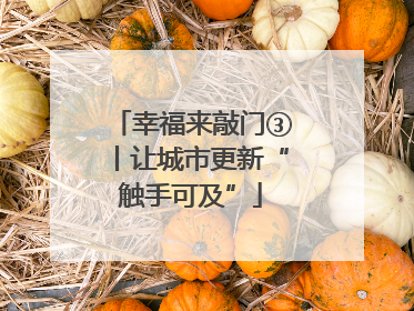 幸福来敲门③丨让城市更新“触手可及”