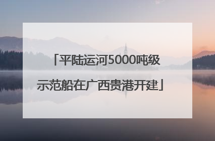 平陆运河5000吨级示范船在广西贵港开建