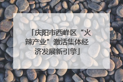 庆阳市西峰区“火辣产业”激活集体经济发展新引擎