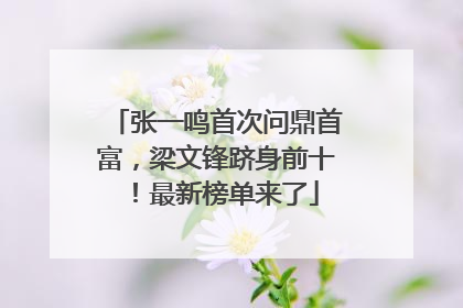 张一鸣首次问鼎首富，梁文锋跻身前十！最新榜单来了