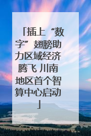 插上“数字”翅膀助力区域经济腾飞 川南地区首个智算中心启动