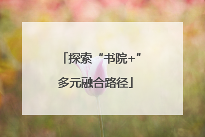探索“书院+”多元融合路径