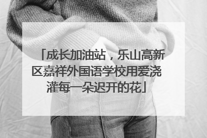 成长加油站，乐山高新区嘉祥外国语学校用爱浇灌每一朵迟开的花