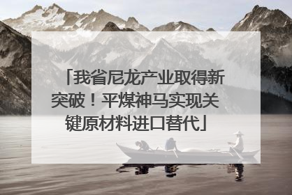 我省尼龙产业取得新突破！平煤神马实现关键原材料进口替代