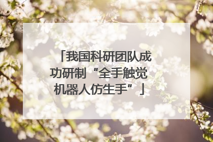 我国科研团队成功研制“全手触觉机器人仿生手”