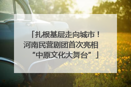 扎根基层走向城市！河南民营剧团首次亮相“中原文化大舞台”