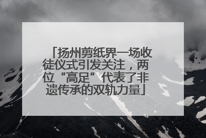扬州剪纸界一场收徒仪式引发关注，两位“高足”代表了非遗传承的双轨力量