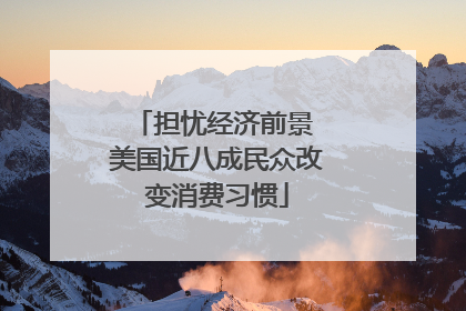 担忧经济前景 美国近八成民众改变消费习惯