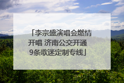 李宗盛演唱会燃情开唱 济南公交开通9条歌迷定制专线