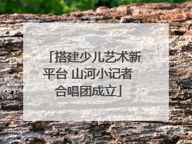 搭建少儿艺术新平台 山河小记者合唱团成立