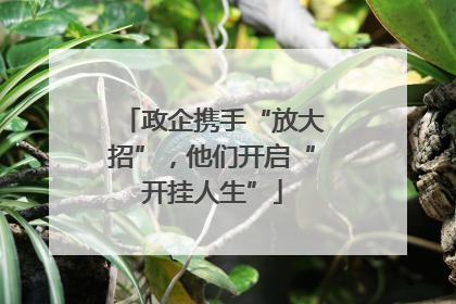 政企携手“放大招”，他们开启“开挂人生”