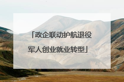 政企联动护航退役军人创业就业转型