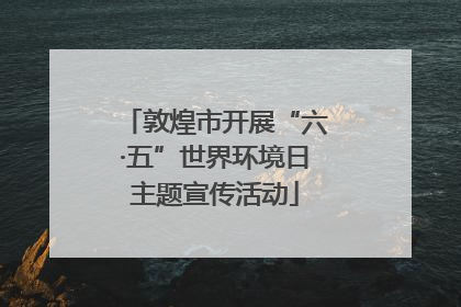敦煌市开展“六·五”世界环境日主题宣传活动