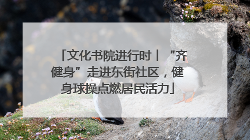 文化书院进行时丨“齐健身”走进东街社区，健身球操点燃居民活力