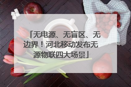 无电源、无盲区、无边界！河北移动发布无源物联四大场景