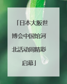 日本大阪世博会中国馆河北活动周精彩启幕