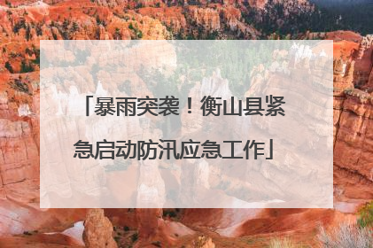 暴雨突袭！衡山县紧急启动防汛应急工作