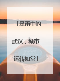 暴雨中的武汉，城市运转如常