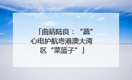 曲靖陆良：“蔬”心电护航粤港澳大湾区“菜篮子”