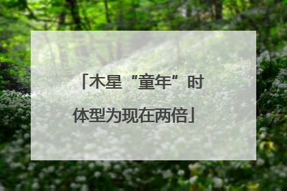 木星“童年”时体型为现在两倍