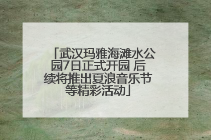 武汉玛雅海滩水公园7日正式开园 后续将推出夏浪音乐节等精彩活动