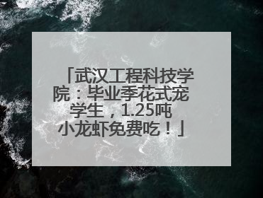 武汉工程科技学院：毕业季花式宠学生，1.25吨小龙虾免费吃！