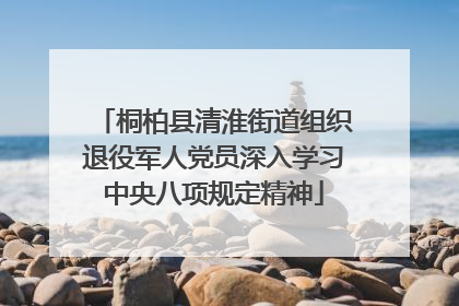 桐柏县清淮街道组织退役军人党员深入学习中央八项规定精神