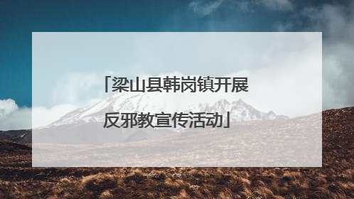 梁山县韩岗镇开展反邪教宣传活动