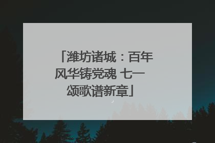 潍坊诸城：百年风华铸党魂 七一颂歌谱新章