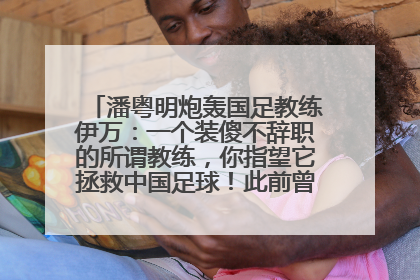 潘粤明炮轰国足教练伊万：一个装傻不辞职的所谓教练，你指望它拯救中国足球！此前曾多次发文评价国足
