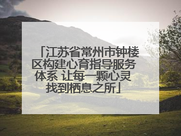 江苏省常州市钟楼区构建心育指导服务体系 让每一颗心灵找到栖息之所