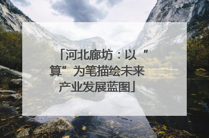河北廊坊：以“算”为笔描绘未来产业发展蓝图