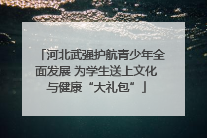河北武强护航青少年全面发展 为学生送上文化与健康“大礼包”