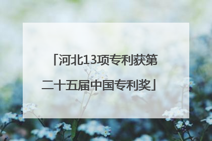 河北13项专利获第二十五届中国专利奖