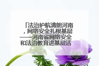 法治护航清朗河南，网络安全扎根基层——河南省网络安全和法治教育进基层活动正式启动
