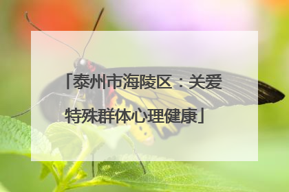 泰州市海陵区：关爱特殊群体心理健康