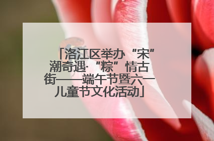 洛江区举办“宋”潮奇遇·“粽”情古街——端午节暨六一儿童节文化活动