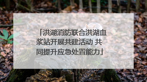 洪湖消防联合洪湖血浆站开展共建活动 共同提升应急处置能力
