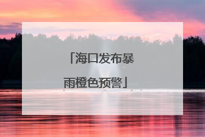 海口发布暴雨橙色预警