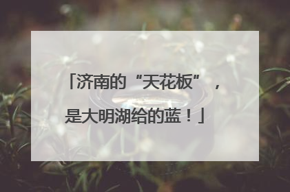 济南的“天花板”，是大明湖给的蓝！