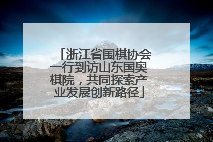浙江省围棋协会一行到访山东国奥棋院，共同探索产业发展创新路径
